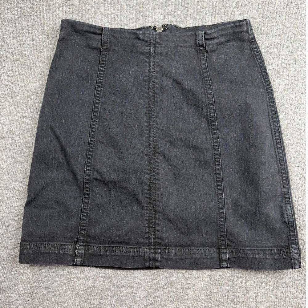 Free People Black Denim Mini Skirt Size‎ 4